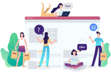 E-commerce development illustration