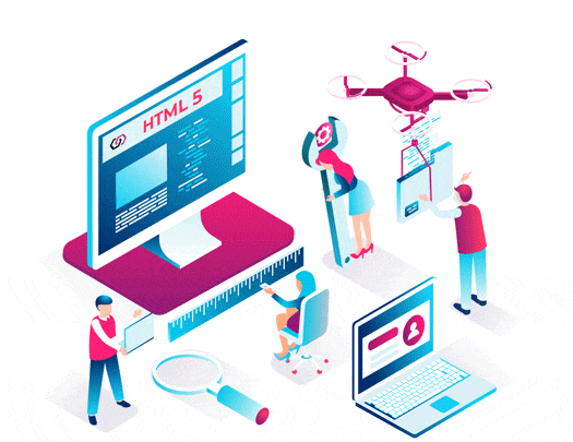 Web development illustration